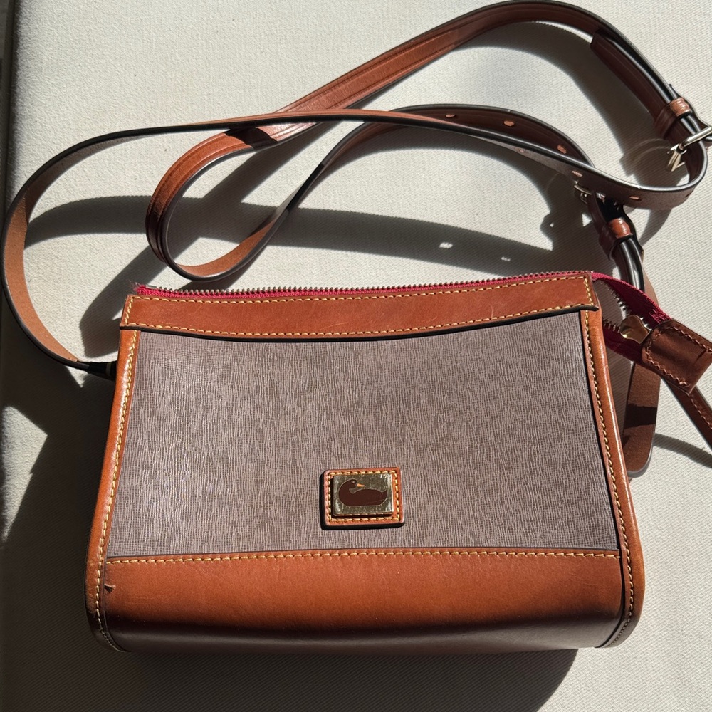 Dooney & Bourke Brown and Tan Crossbody Bag